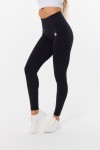Legginsy sportowe damskie bezszwowe push-up Bliss Black