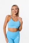 Top sportowy damski push-up Signature Light Blue