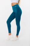 Legginsy sportowe damskie bezszwowe Pulse Turquoise Blue