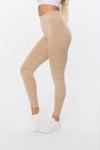Legginsy sportowe damskie bezszwowe Ivory Beige